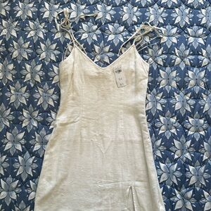 Abercrombie White Linen Blend Dress XS